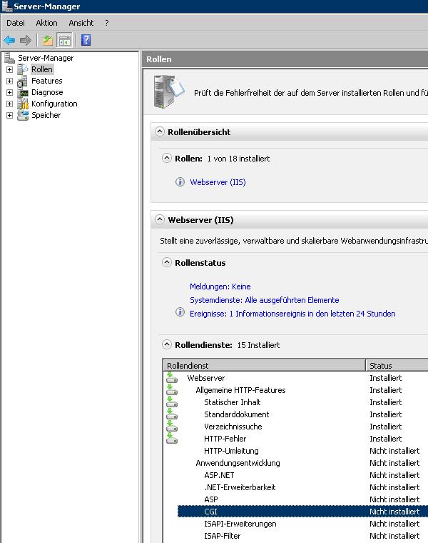 Rollendienst-Erweiterung